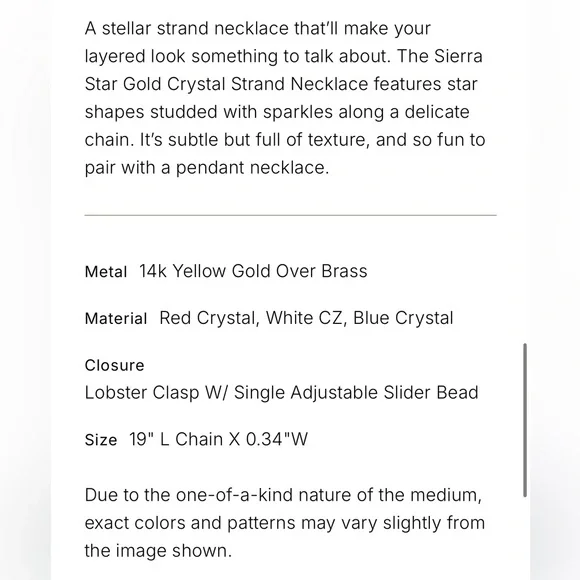 NWT Kendra Scott stars necklace …. Only one - Picture 4 of 5